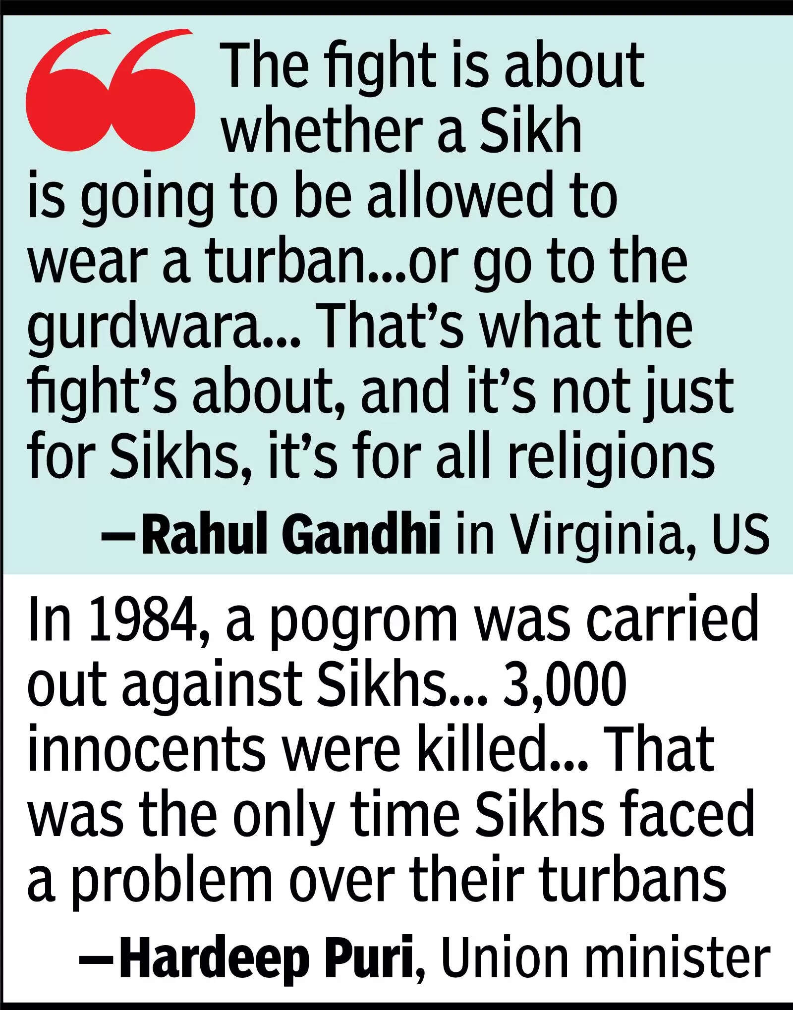 In US, Rahul says freedom to practise faith shrinking in India; BJP recalls ’84