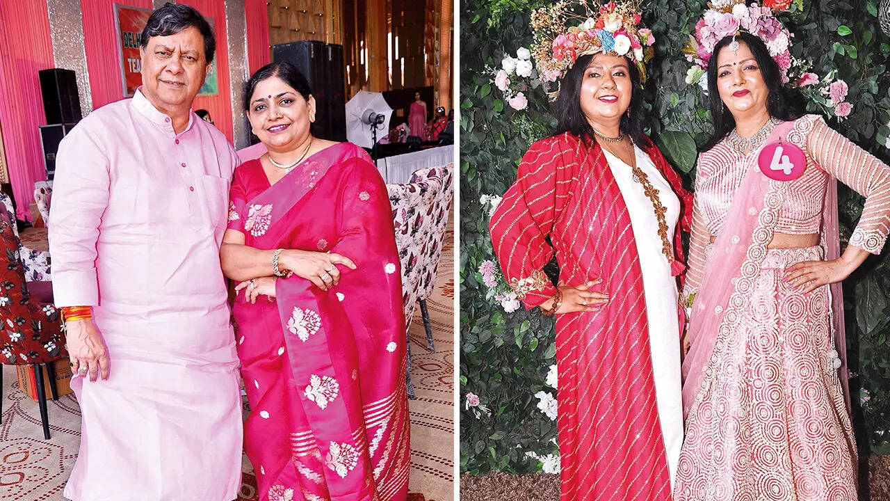 (L) Alok Mishra and Bandana Mishra (R) Ananta Arora and Rajni Tiwari