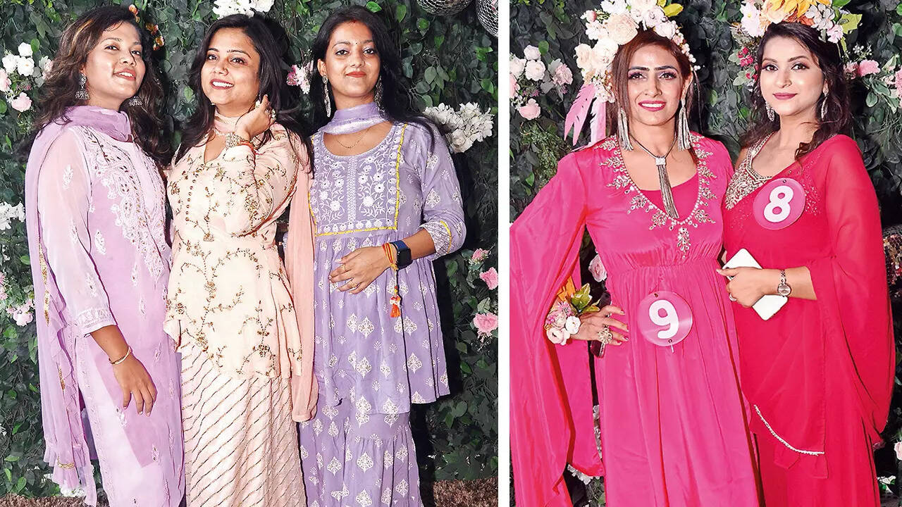 (L) Bhoomi, Anupriya and Trapti (R) Honey Bhatia and Shreya Jauhari