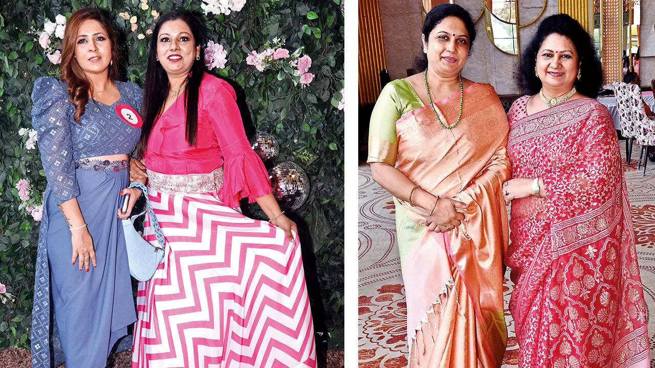 (L) Binny Bhasin and Nupur Jaiswal (R) Jayanti Mishra and Shilpa Manish