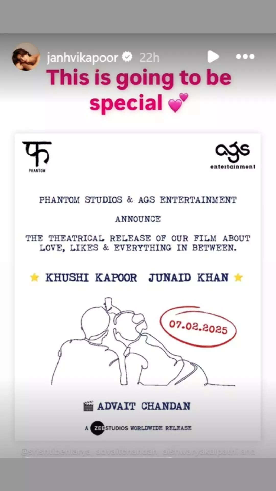 Janhvi's IG Story