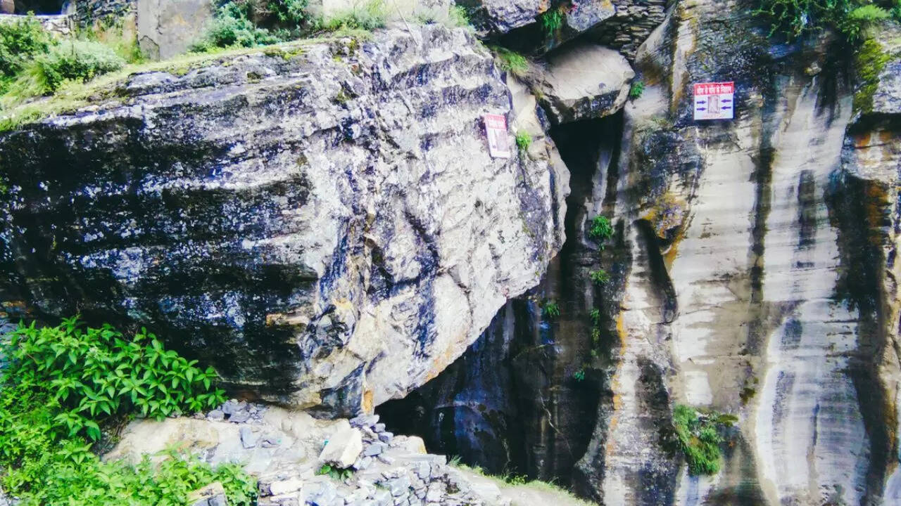 Bheem Pul(Bridge) near at Mana Village, North India Uttrakhand , famous tourist place