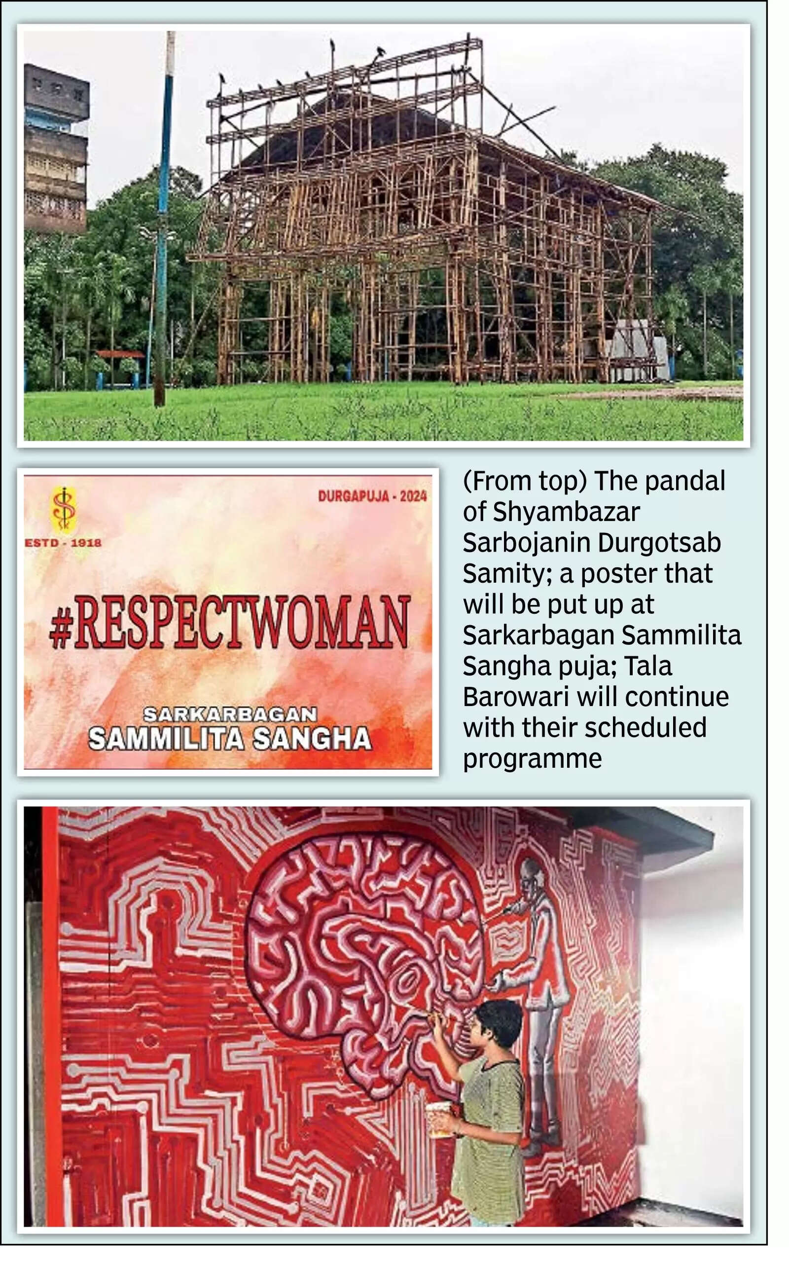 RG Kar crime shadow over neighbourhood pujas