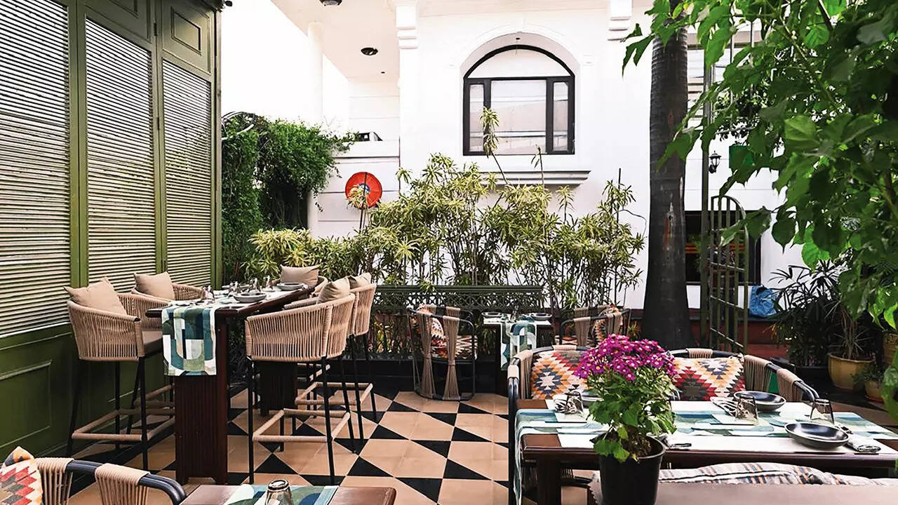 Inside view of a fusion restaurant in Kanpur