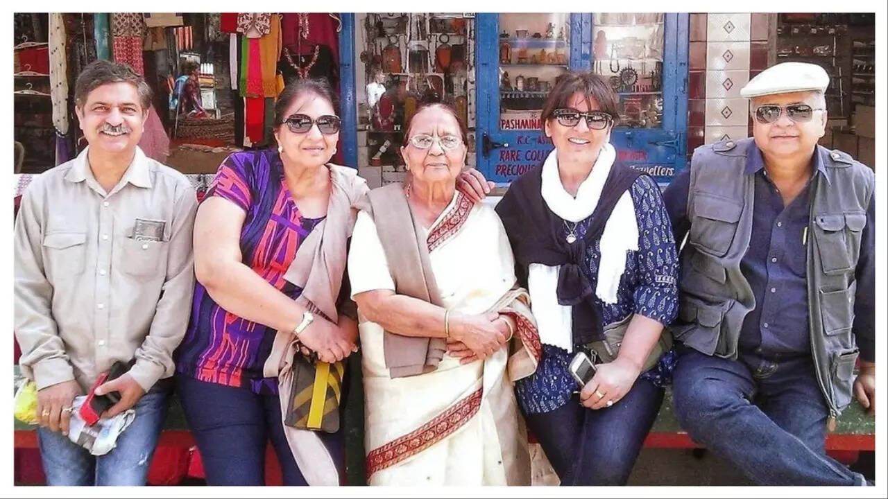 Archana Puran Singh with her mother and siblings in Mussoorie