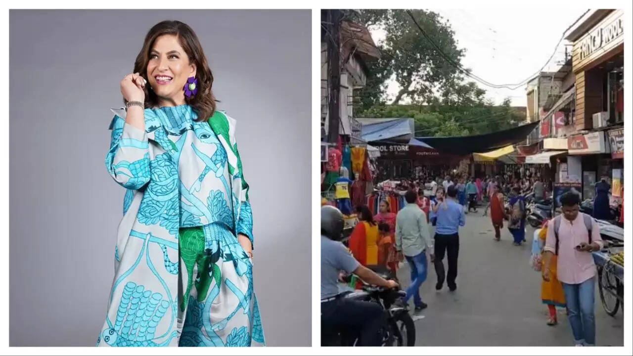 Archana Puran Singh and (R) a view of paltan-bazar in Dehradun