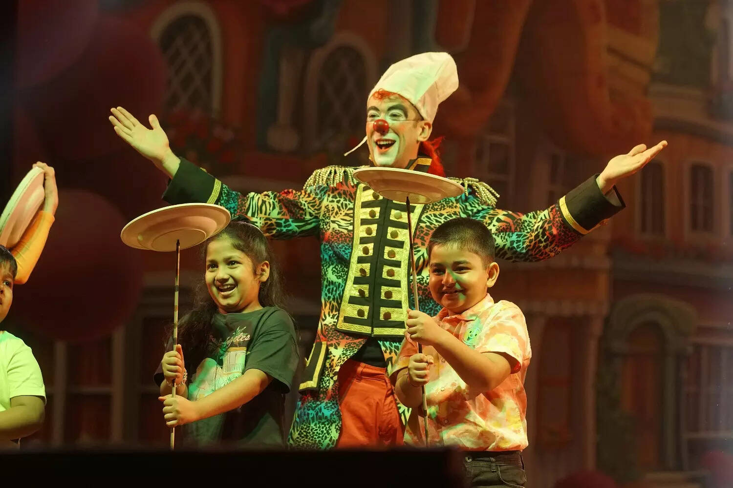 kids participating on stage