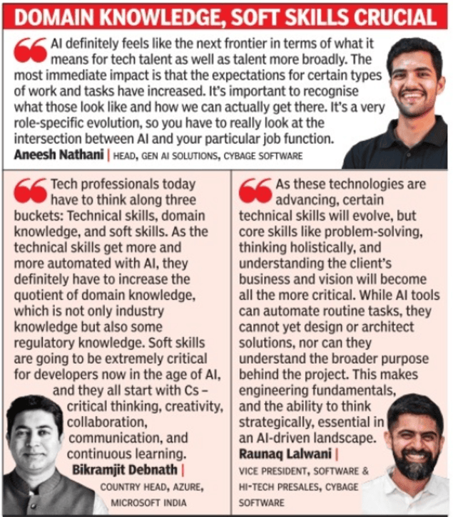Domain knowledge, soft skills crucial