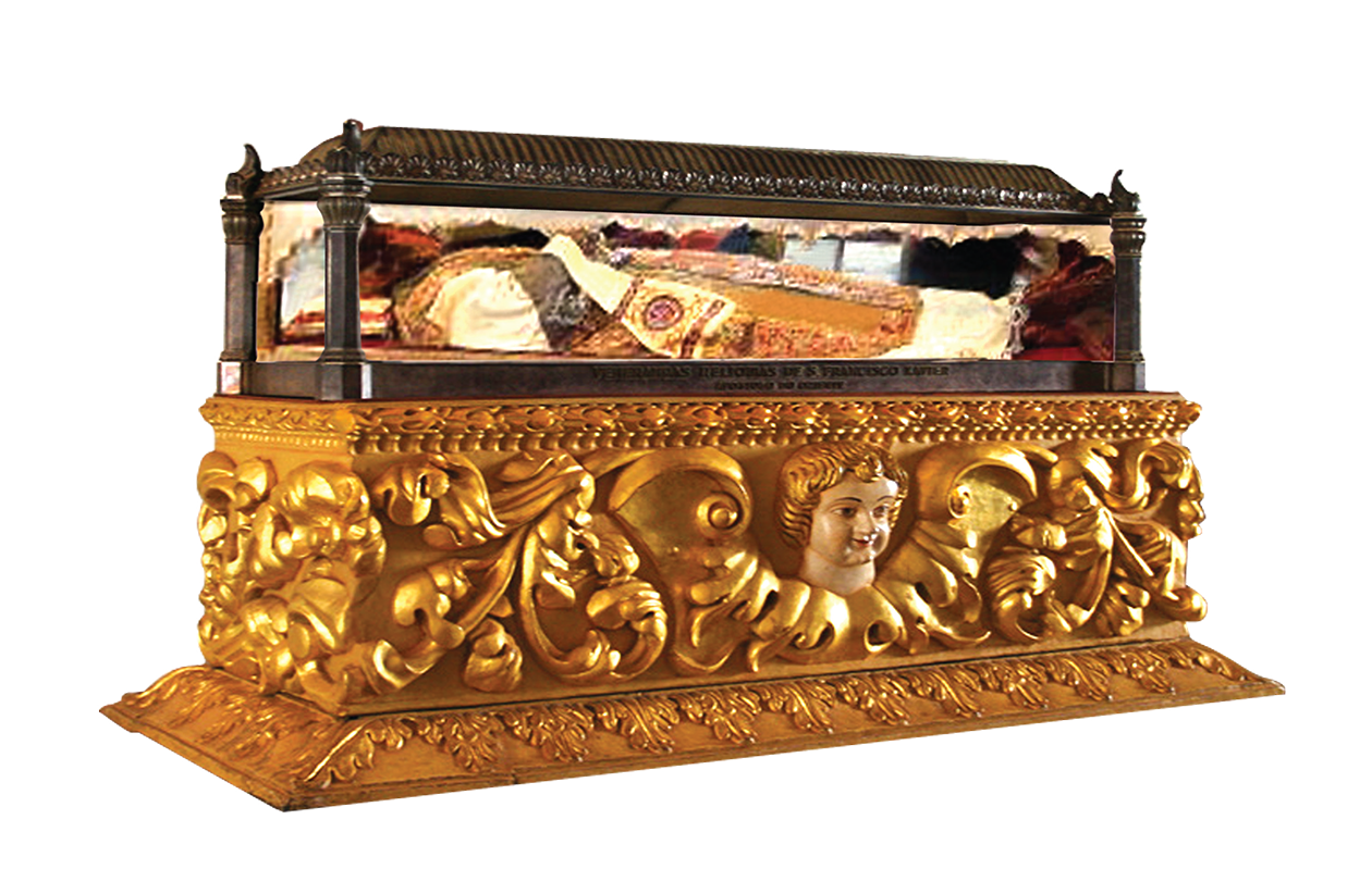 The saint’s body has been preserved at Old Goa