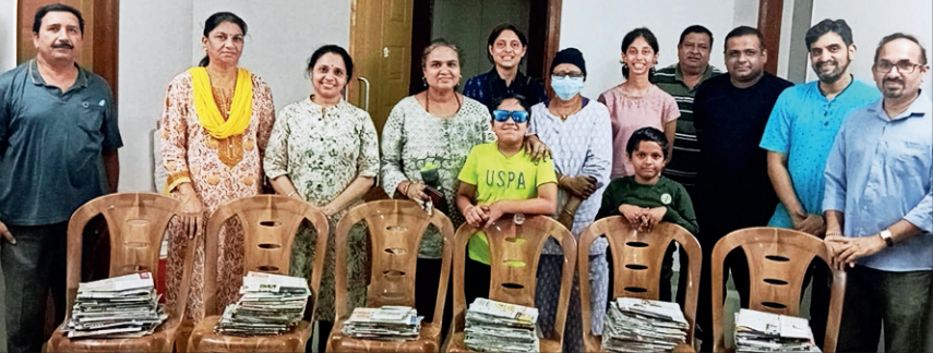Residents of Jayanagar Association made 1,250 paper bags recently