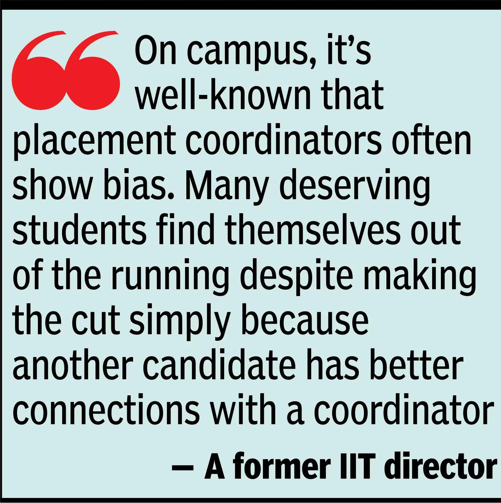 Bias, lack of transparency trip job hunts in premier schools