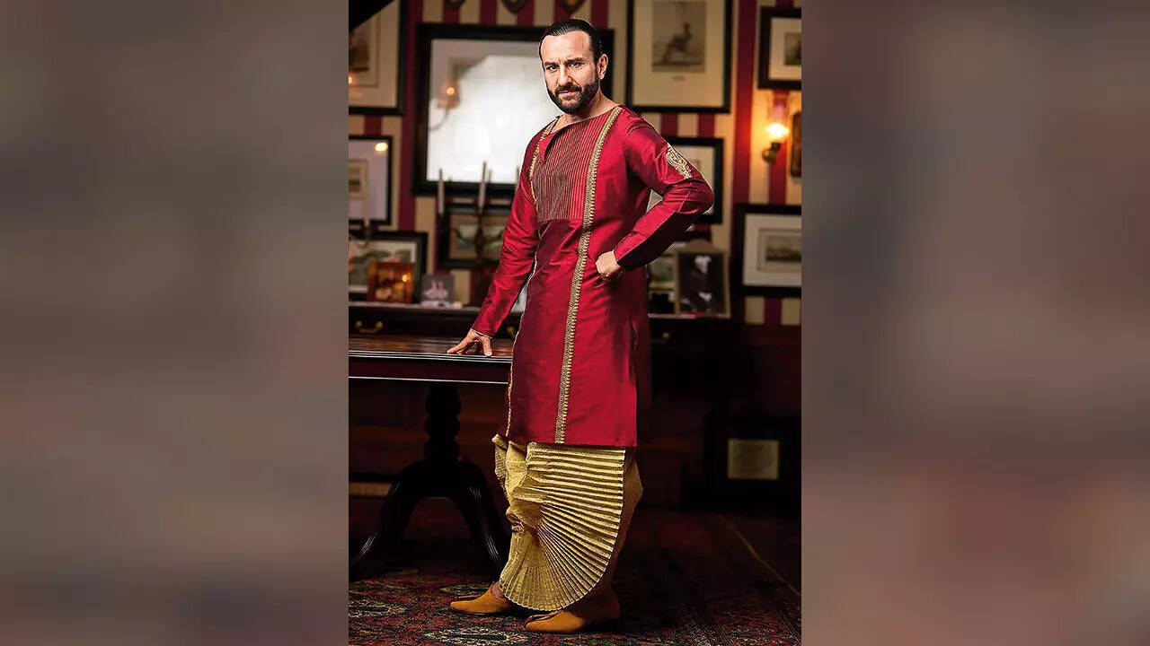 Saif Ali Khan recently wore this vibrant traditional Bengali mayurpuchha dhoti