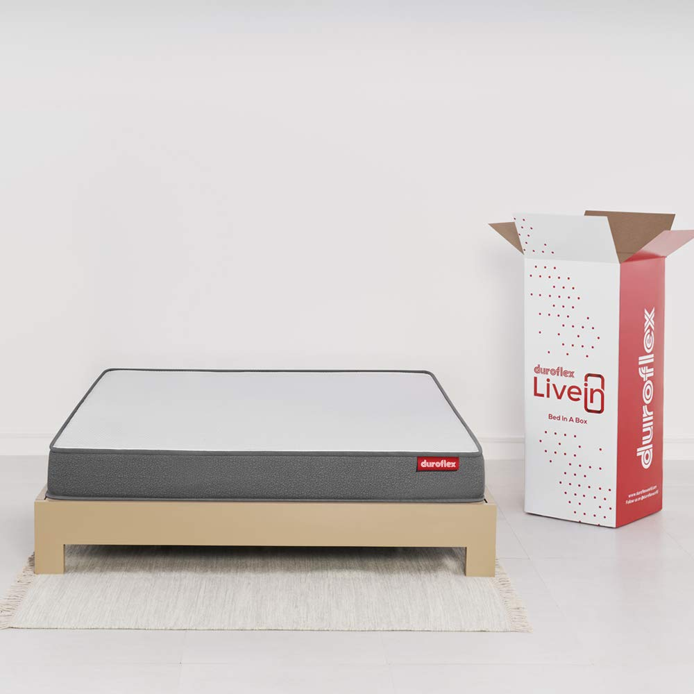 Duroflex LiveIn Orthopedic Memory Foam Mattress King Size (72x72x6 Inches)