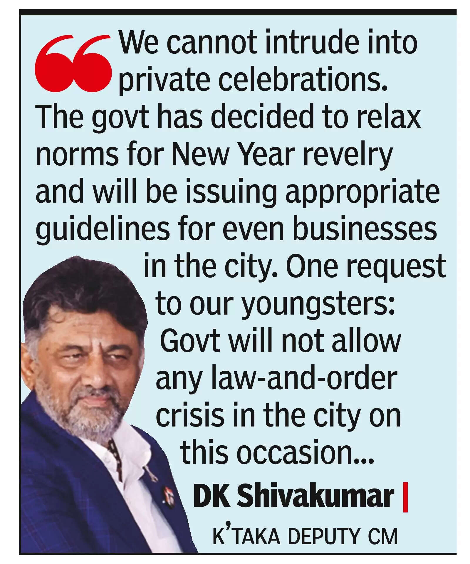 10k CCTV cams watching NY revellers in Bengaluru: DKS