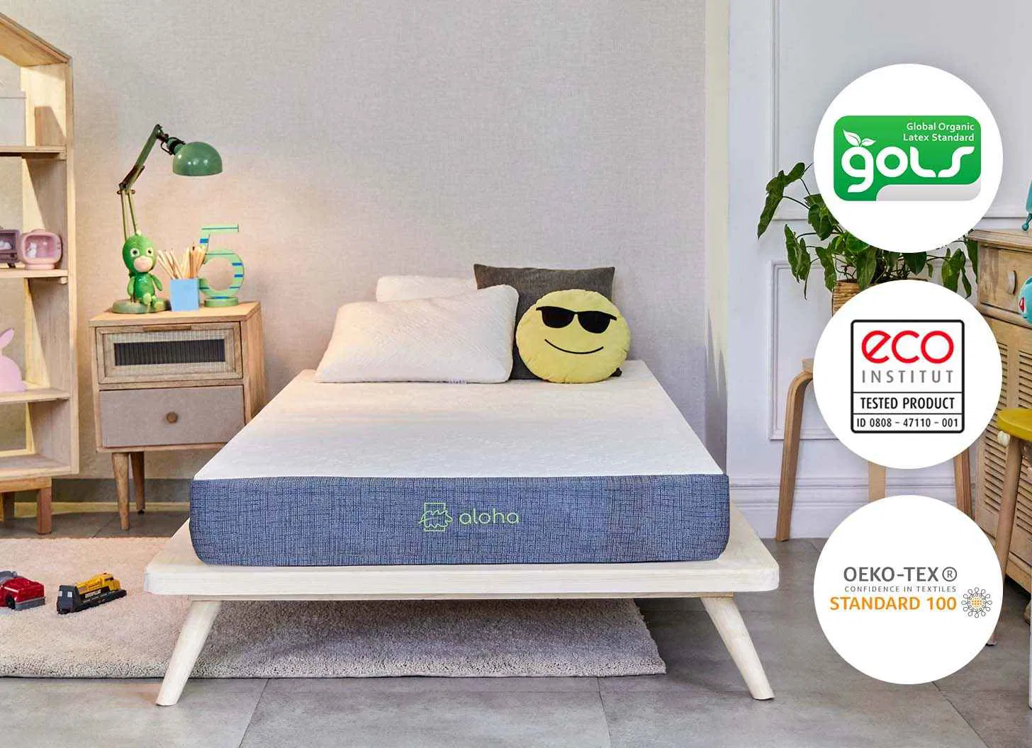 aloha ecokids Organic Latex Mattress (Queen-XL size) (Image Credit - aloha)