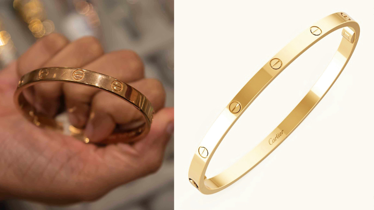 Dupe Cartier love bracelet compared to the original one