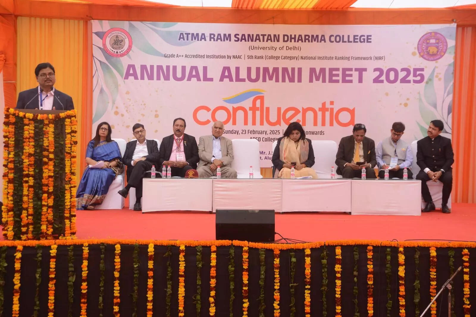 Principal Prof Gyantosh Kumar Jha addressing the gathering