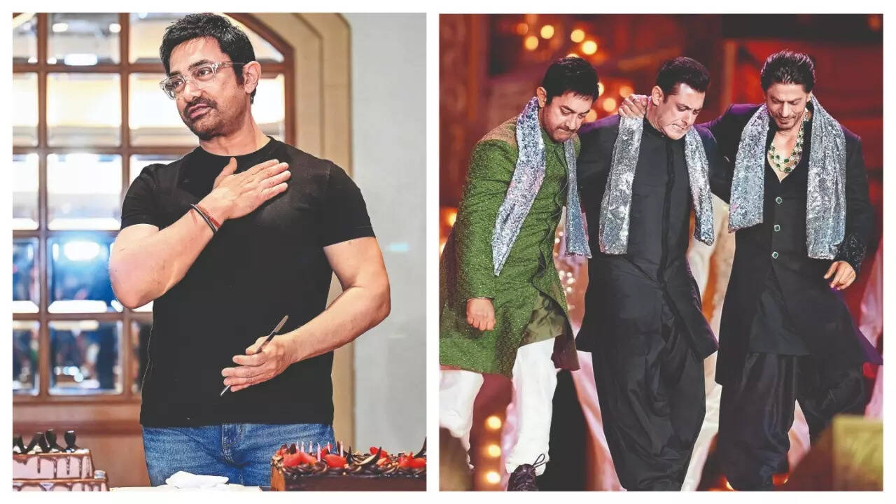 Aamir with Shah Rukh and Salman Khan