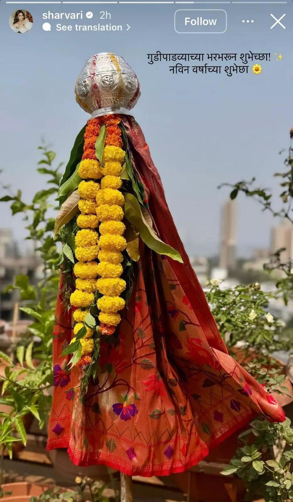 Sharvari’s symbolic Gudi