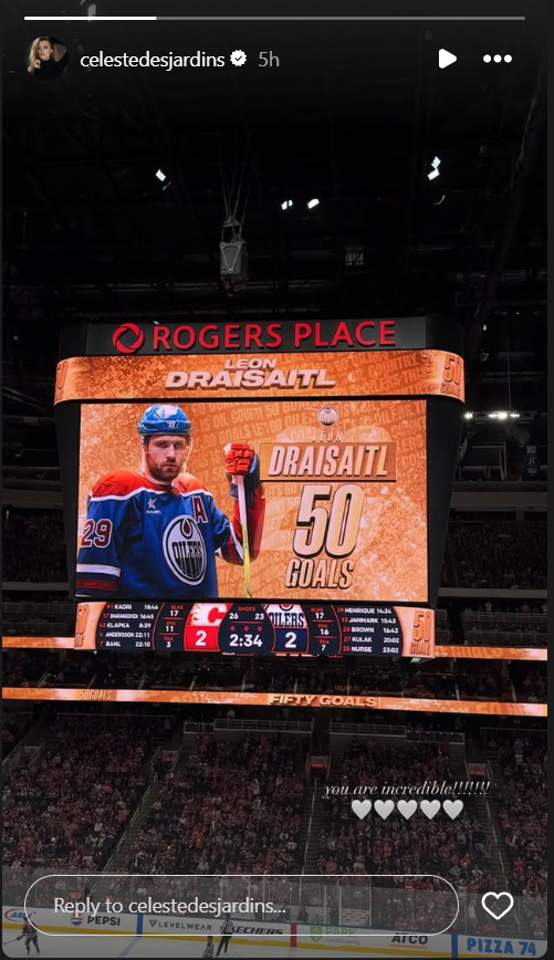 Leon Draisaitl's fiancee Celeste Desjardins