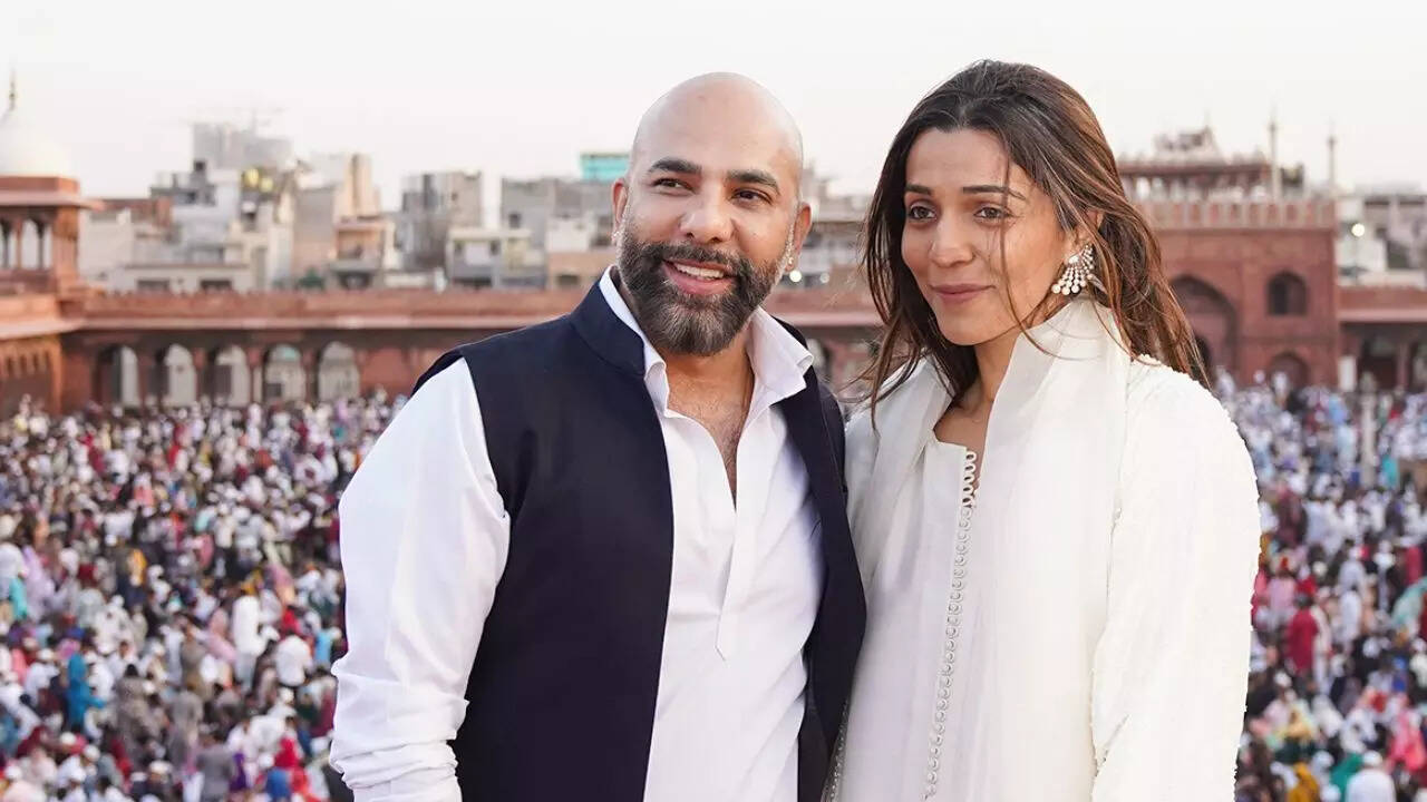 Fashion designer Mayyur Girotra with a guest