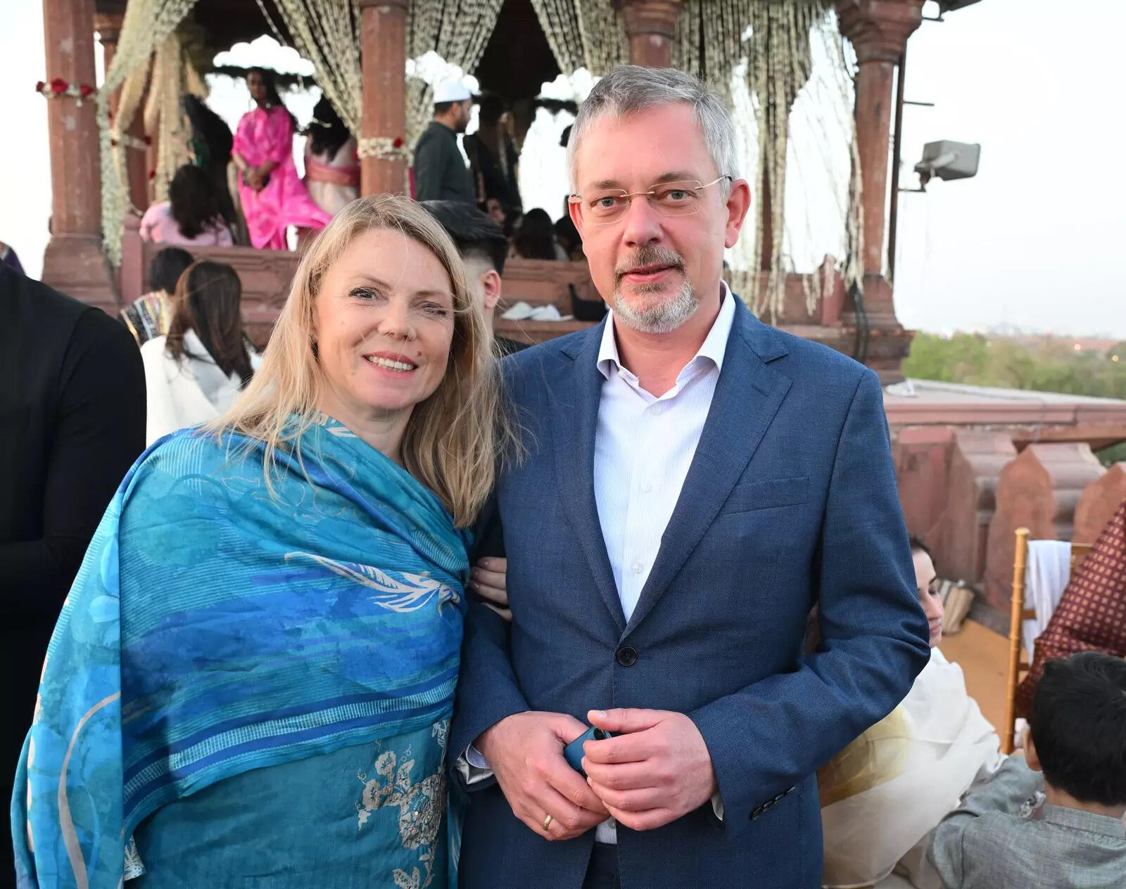 Denis Alipov, Ambassador of Russia with wife Diana