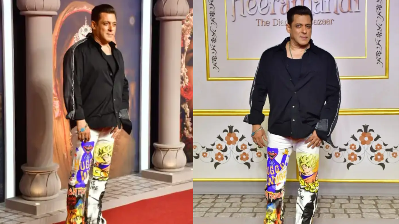 Salman at the premiere of Heeramandi