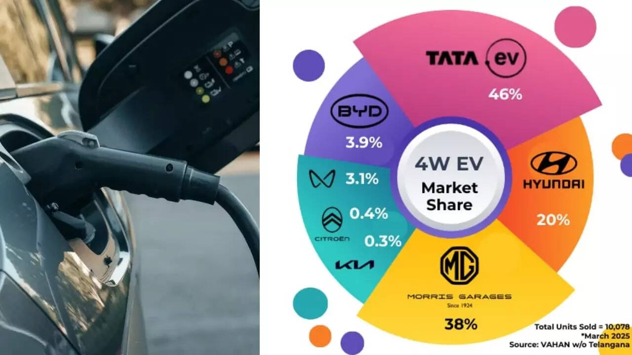 Electric car sales March 2025.