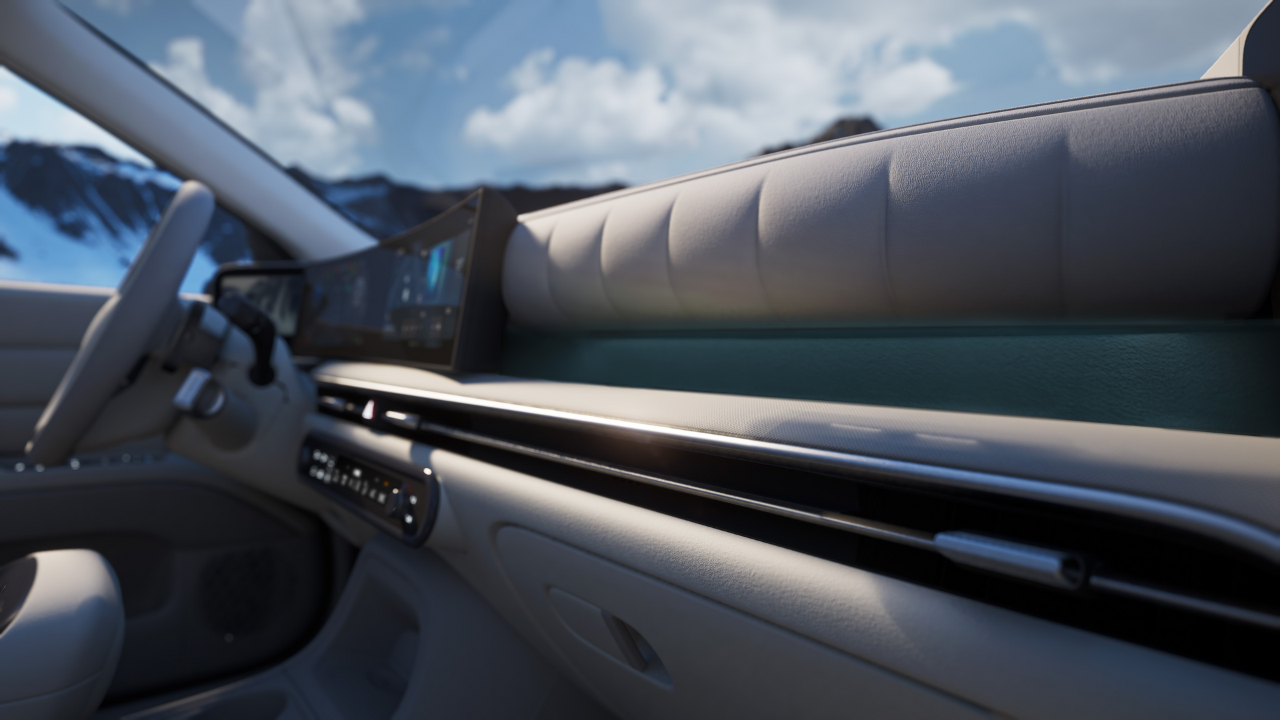 Nexo's interior is made of bio-processed leather, recycled PET fabric and linen fabric.