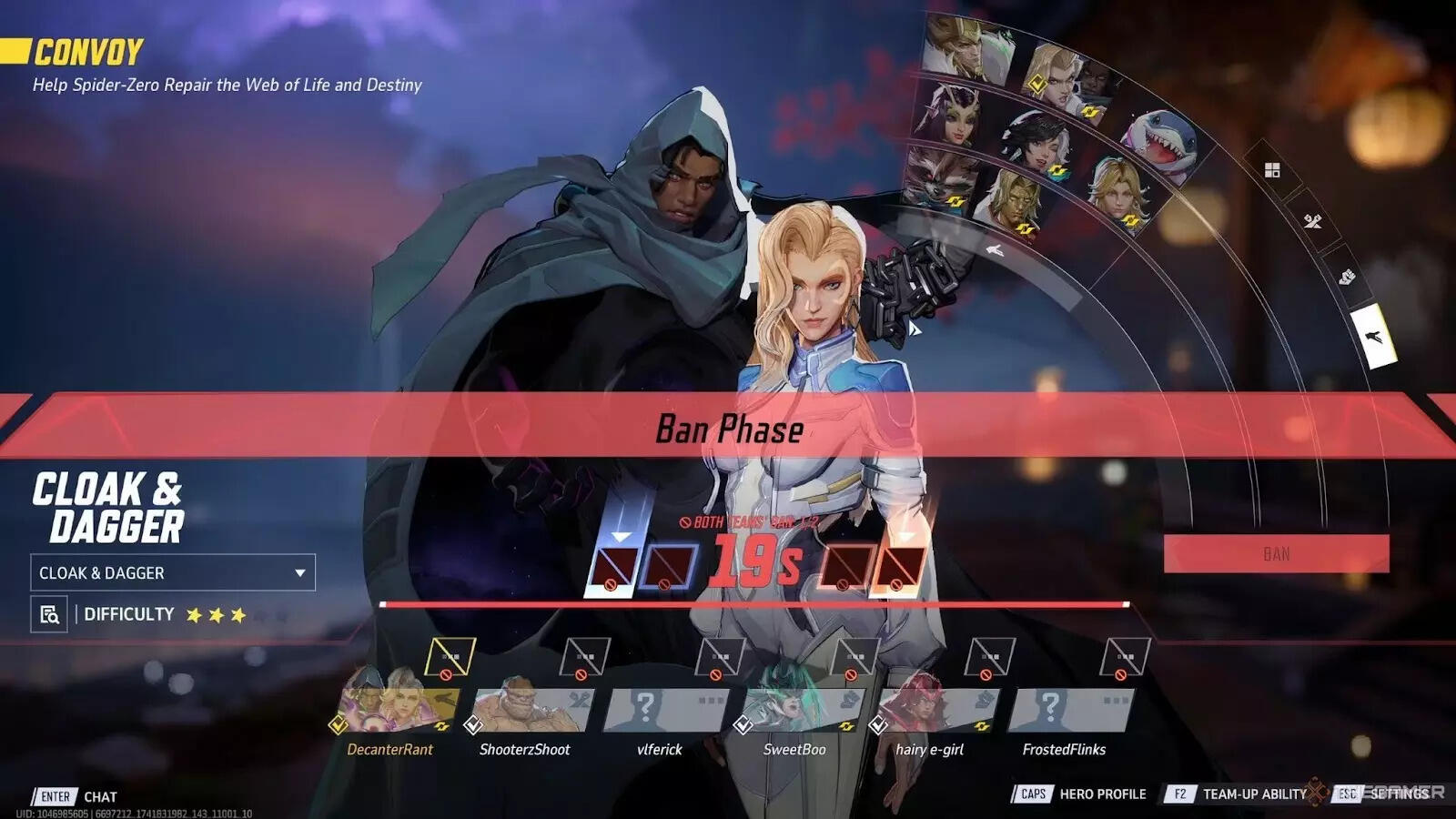 Hero Pick and Ban system in lower ranks in Marvel Rivals Season 2