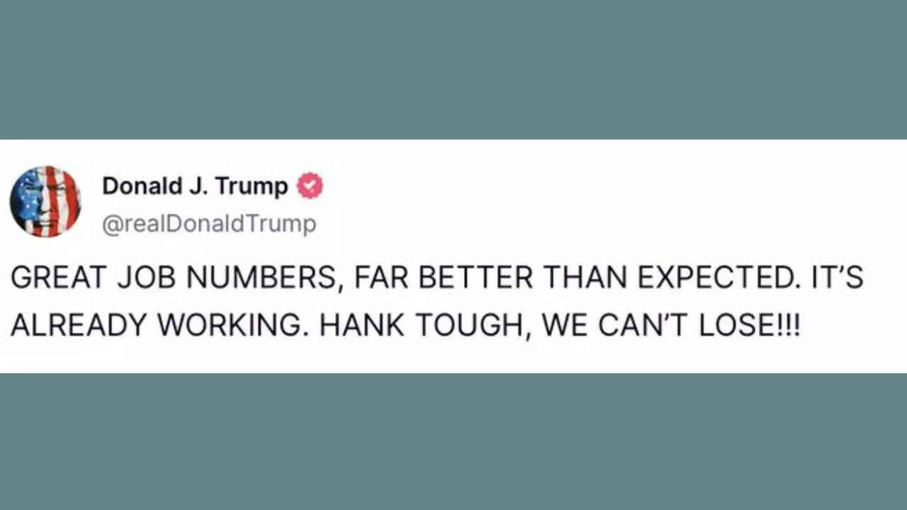 Donald Trump's now-deleted post on Truth Social