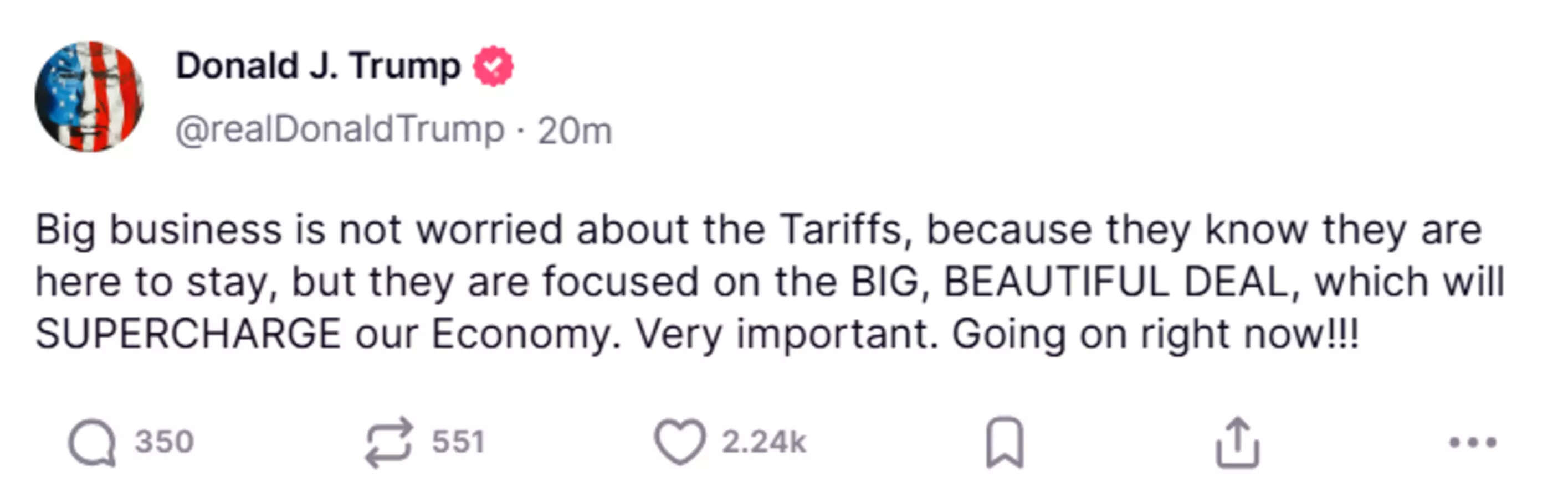 Trump on Truth Social