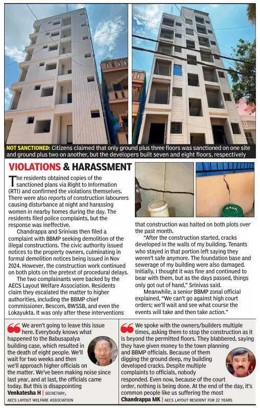 Residents of AECS Layout in Bengaluru take fight to two illegal constructions