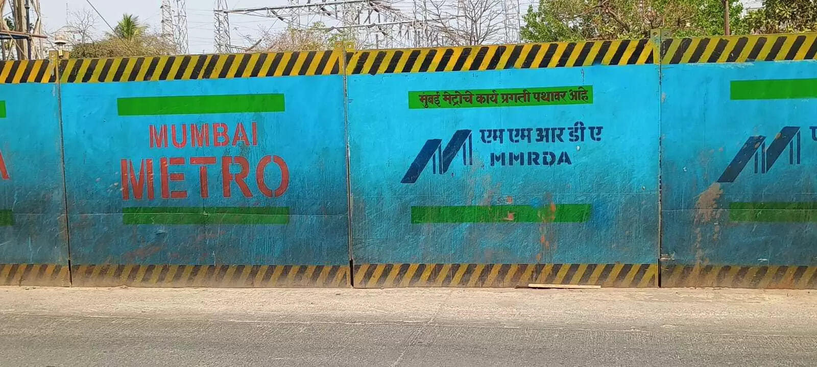 MMRDA began replacing it with Marathi