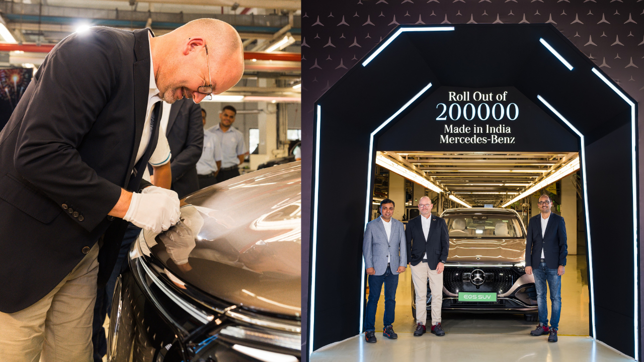 The milestone vehicle was driven off the production line in the presence of Dr. Jörg Burzer, Member of the Board of Management at Mercedes-Benz Group AG
