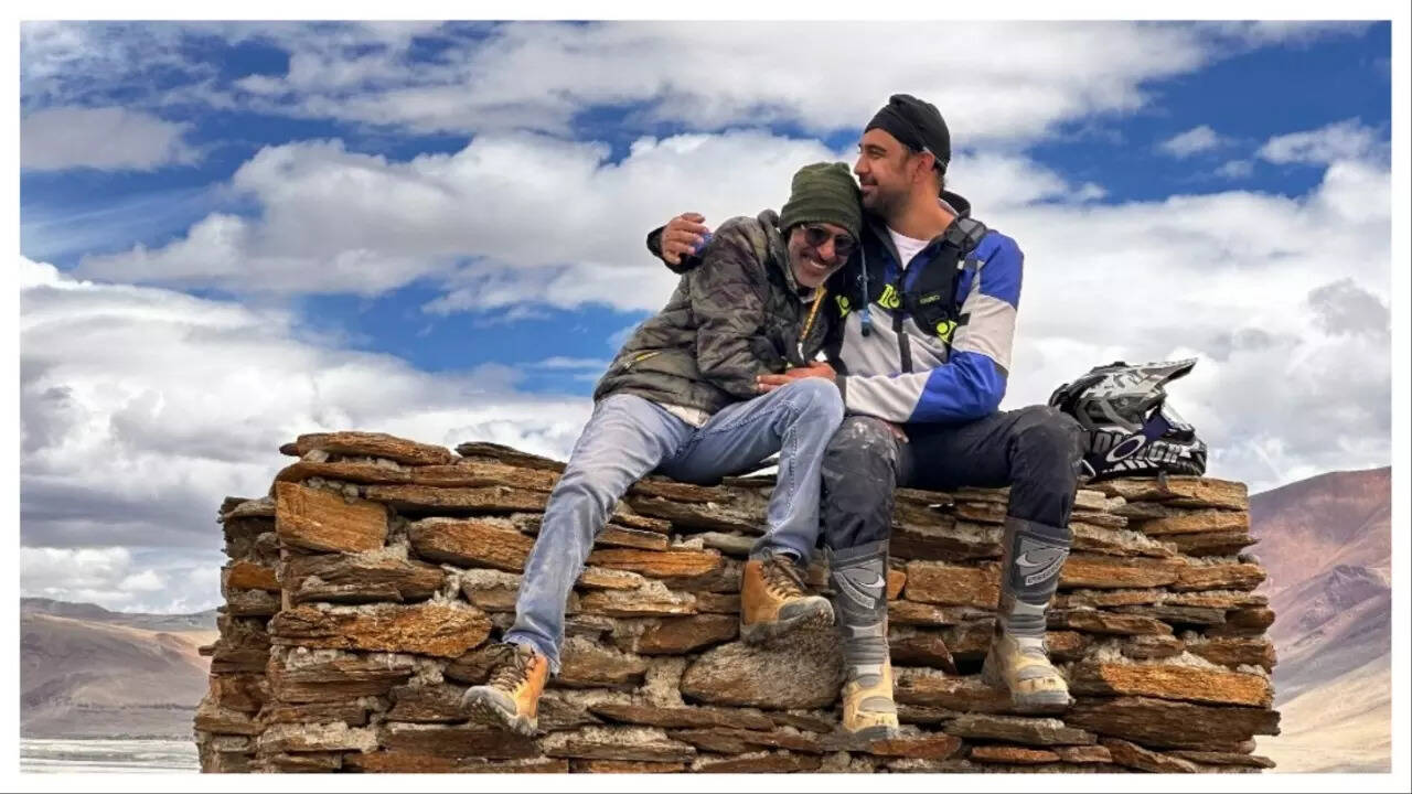 Amit with a friend