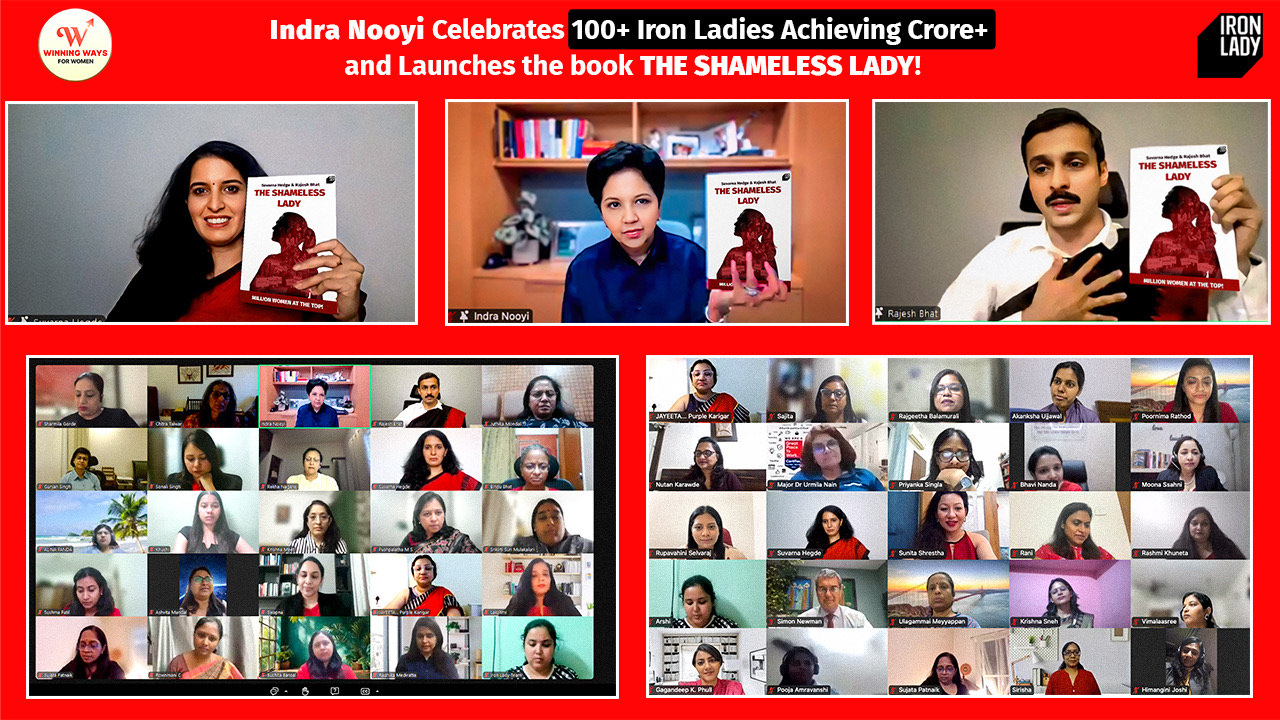 Indra Nooyi celebrates the milestone of 100+ Iron Ladies achieving ₹1 crore+ annual  income,