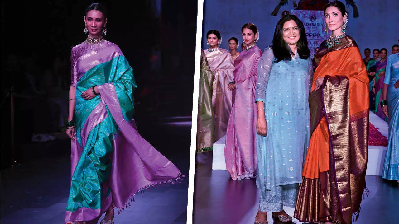 Adhvaria Silks presented the collection titled Divya Vastram