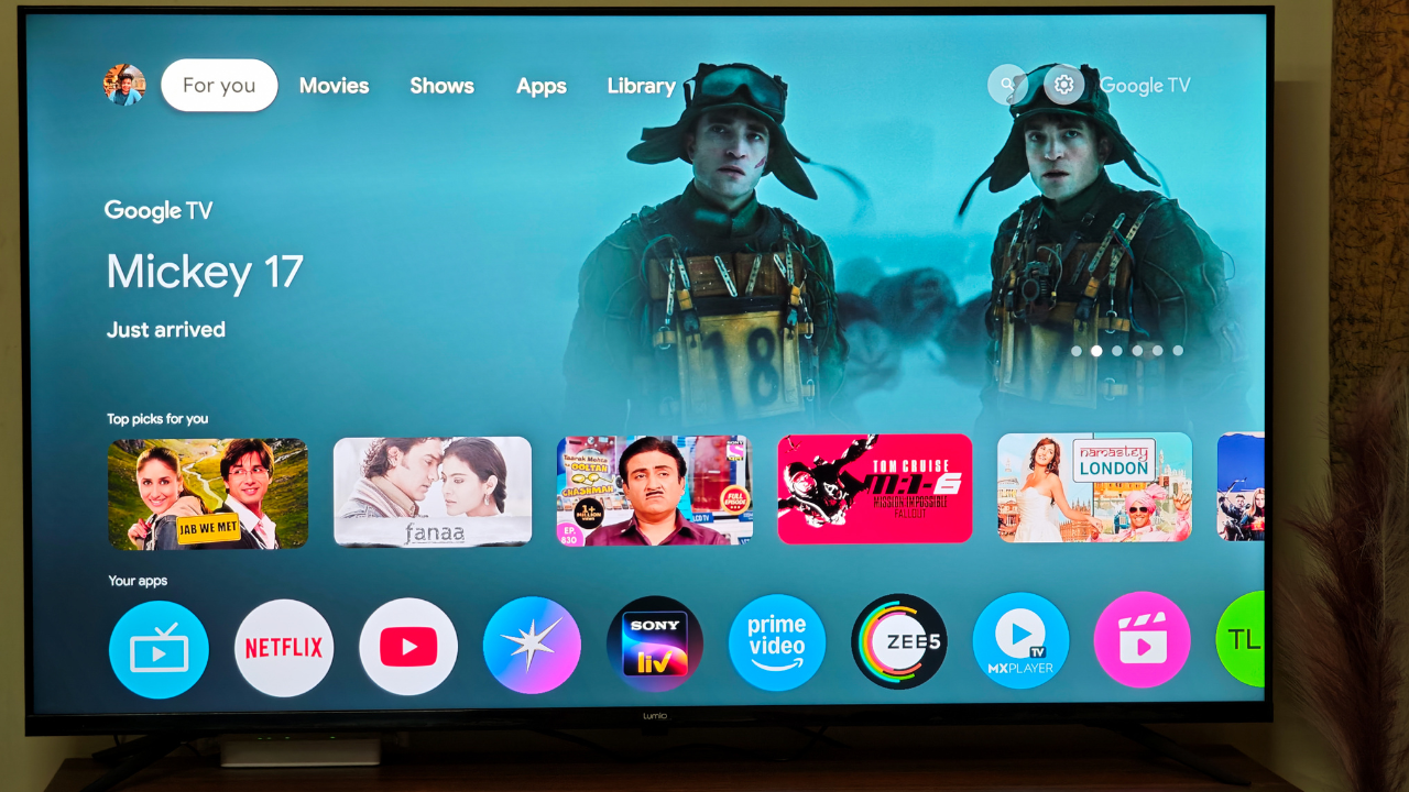The familiar face underneath, Google TV keeps things smooth, simple, and stream-ready.