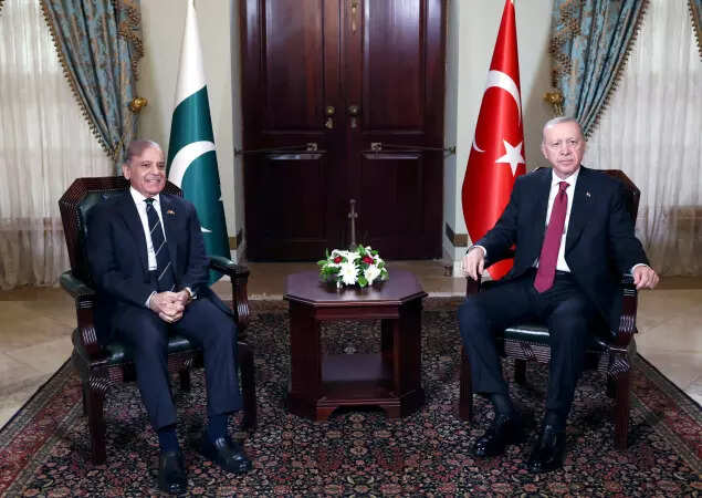 Pakistan PM Shehbaz Sharif with Turkey's Erdogan