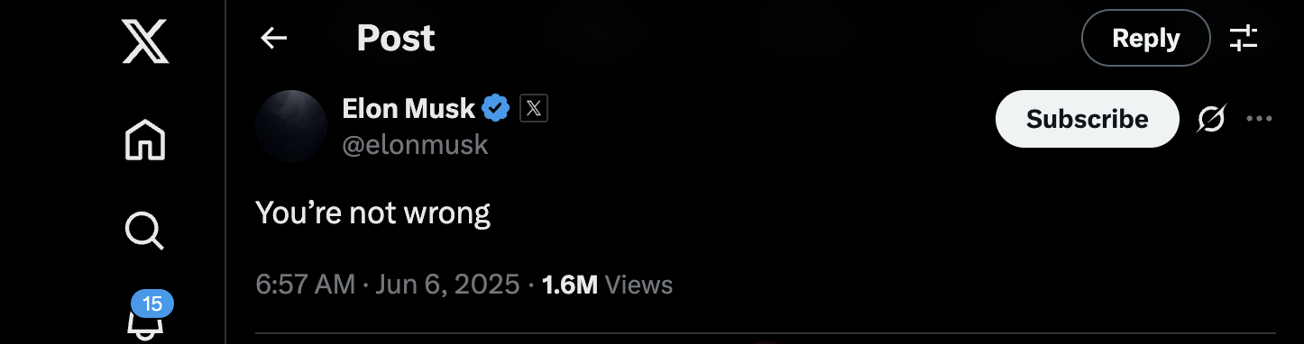 Elon Musk replied