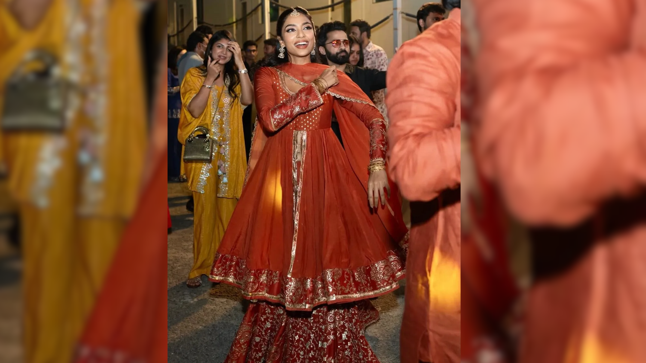 Sobhita Dhulipala’s burnt orange Anarkali