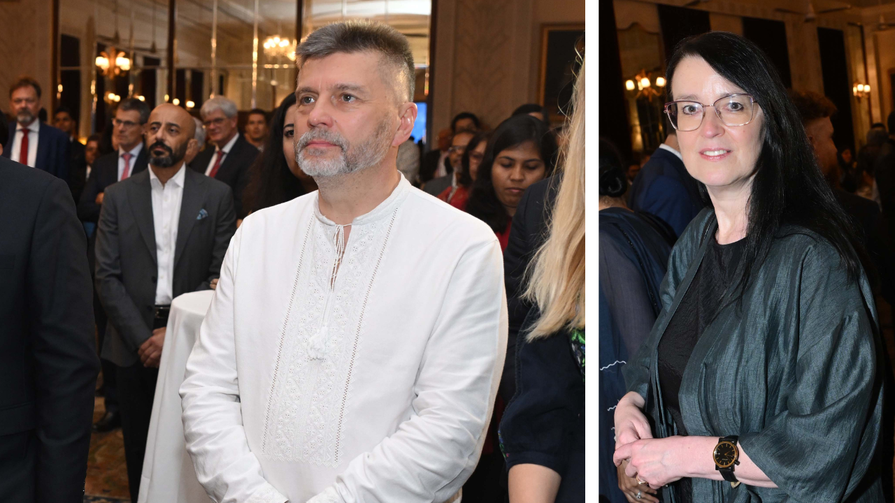 Ukrainian Ambassador Dr. Oleksandr Polishchuk and Ambassador of Estonia Marje Luup