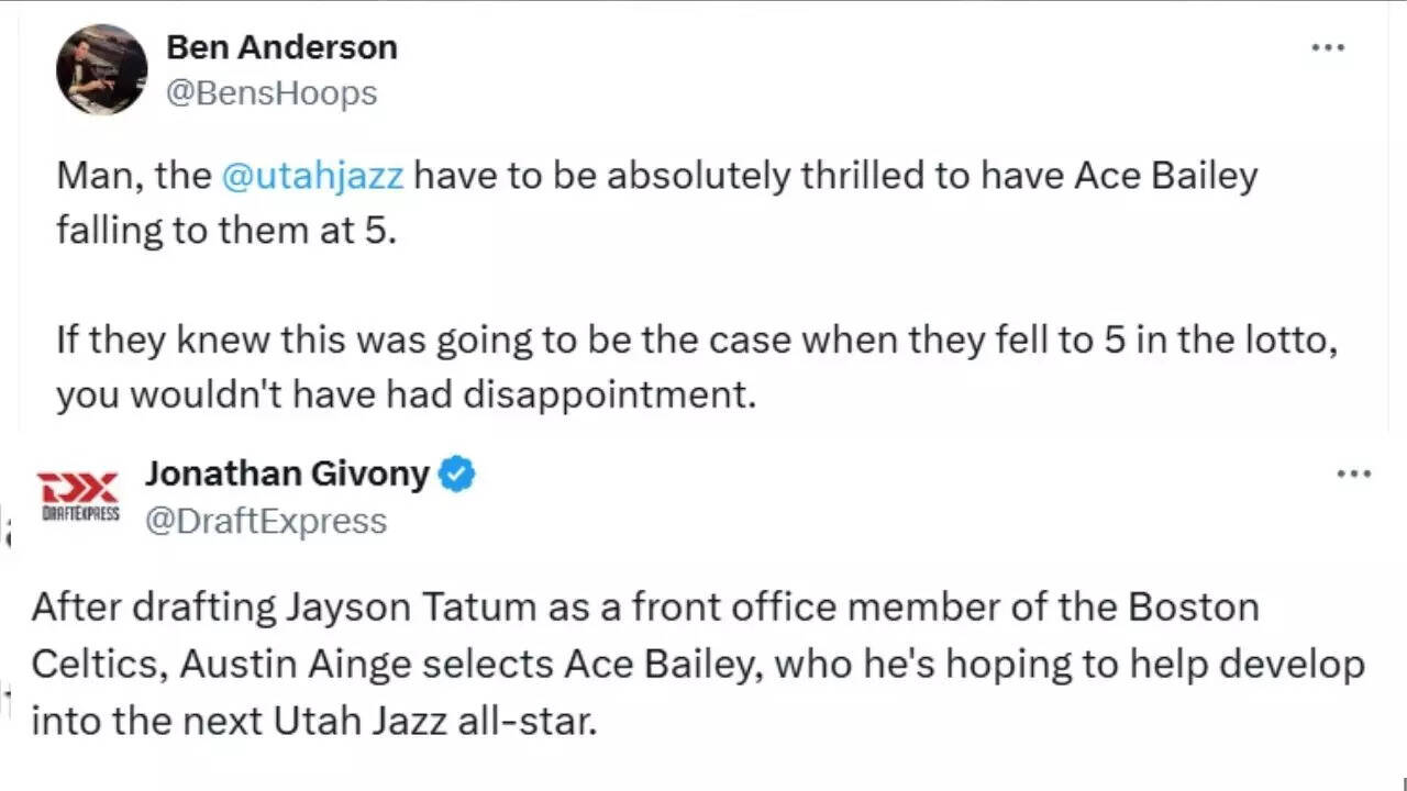 Ben Anderson and Jonathan Givony's reaction on X