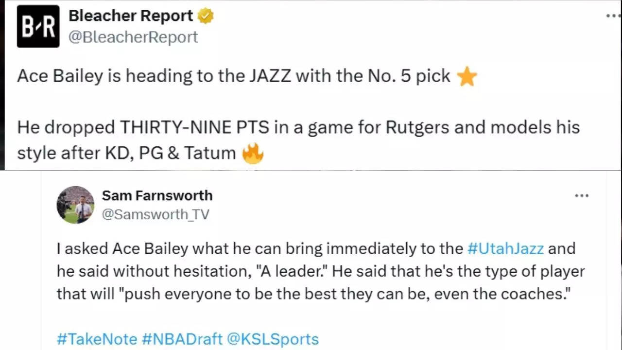 Bleacher Report and Sam Farnsworth's reaction on X