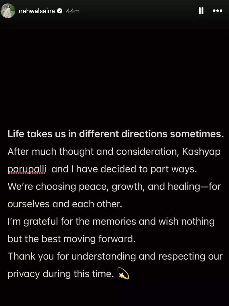 ​Saina Nehwal Instagram story​