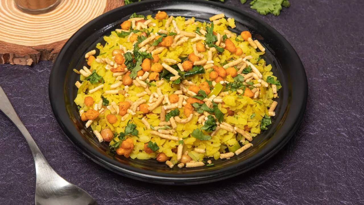 Poha and veggies