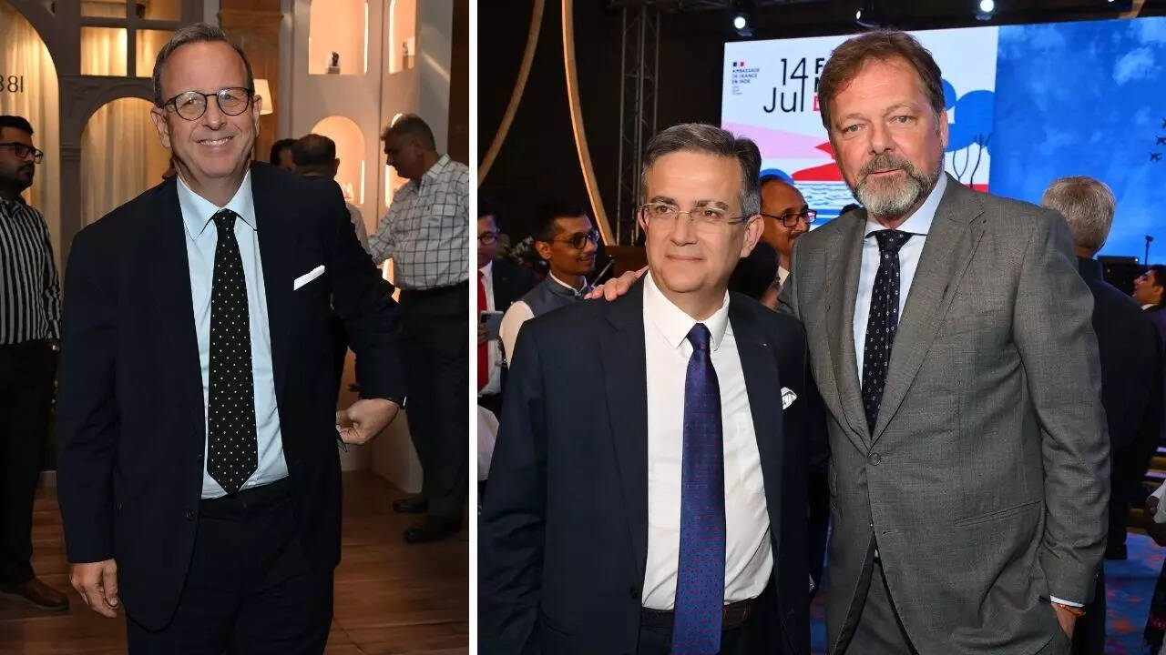 Italian Ambassador Antonio Bartoli; German Ambassador Philipp Ackermann with the French Ambassador