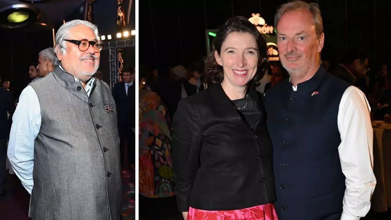 Chetan Seth; Lindy Cameron, British High Commissioner with husband Sean Reynolds