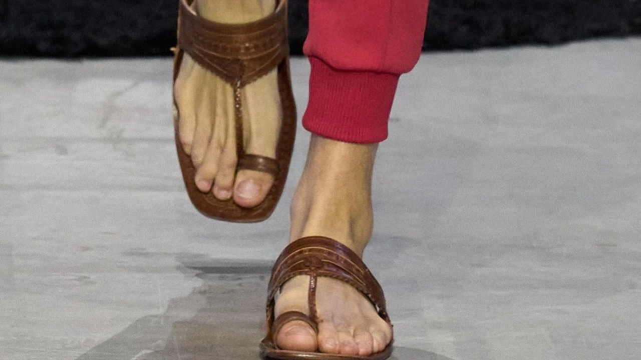 (Image Credits: Instagram) Prada Kolhapuris in Milan